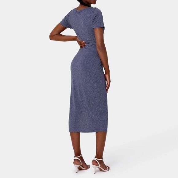 💥NWT yacun bodycon tie waist midi dress💥 - Picture 2 of 3